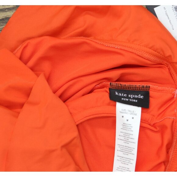 NWT Kate Spade New York Ruffle Underwire One Piece Swimsuit Goji Berry Orange M - Picture 6 of 6